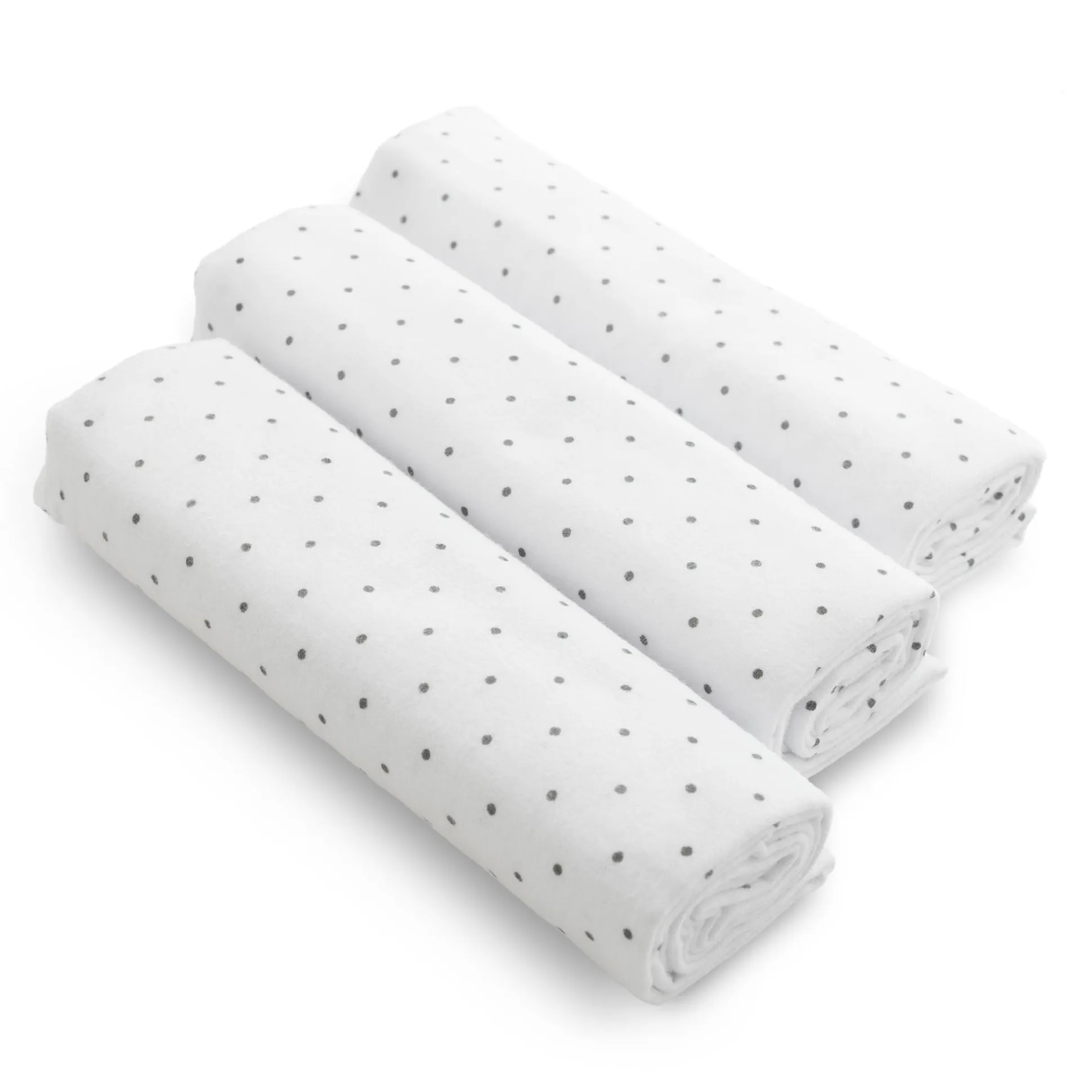 Moltontücher mit Punkten 80 x 80cm