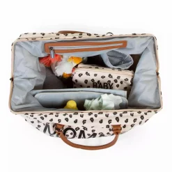Mommy Bag Wickeltasche Canvas Leopard
