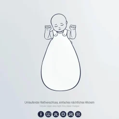 Musselin-Babyschlafsack Gr. 56/62