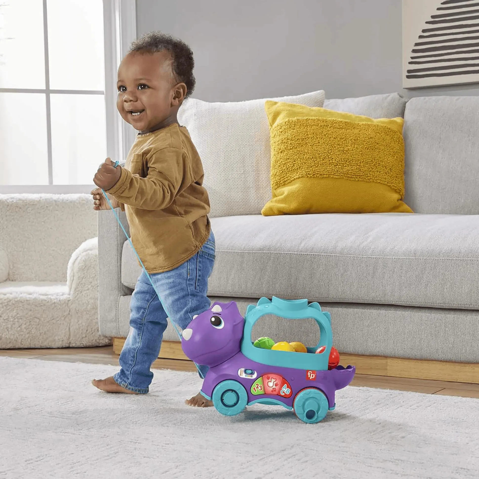 Nachzieh-Dino Bällespaß