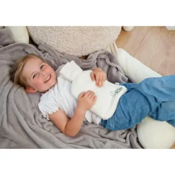 Naturkautschuk Wärmflasche klein mit Bio-Bezug