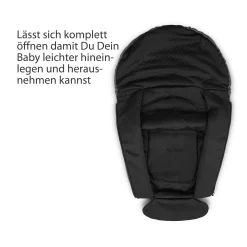 Neugeborenen Fußsack Diamond Edition Asphalt