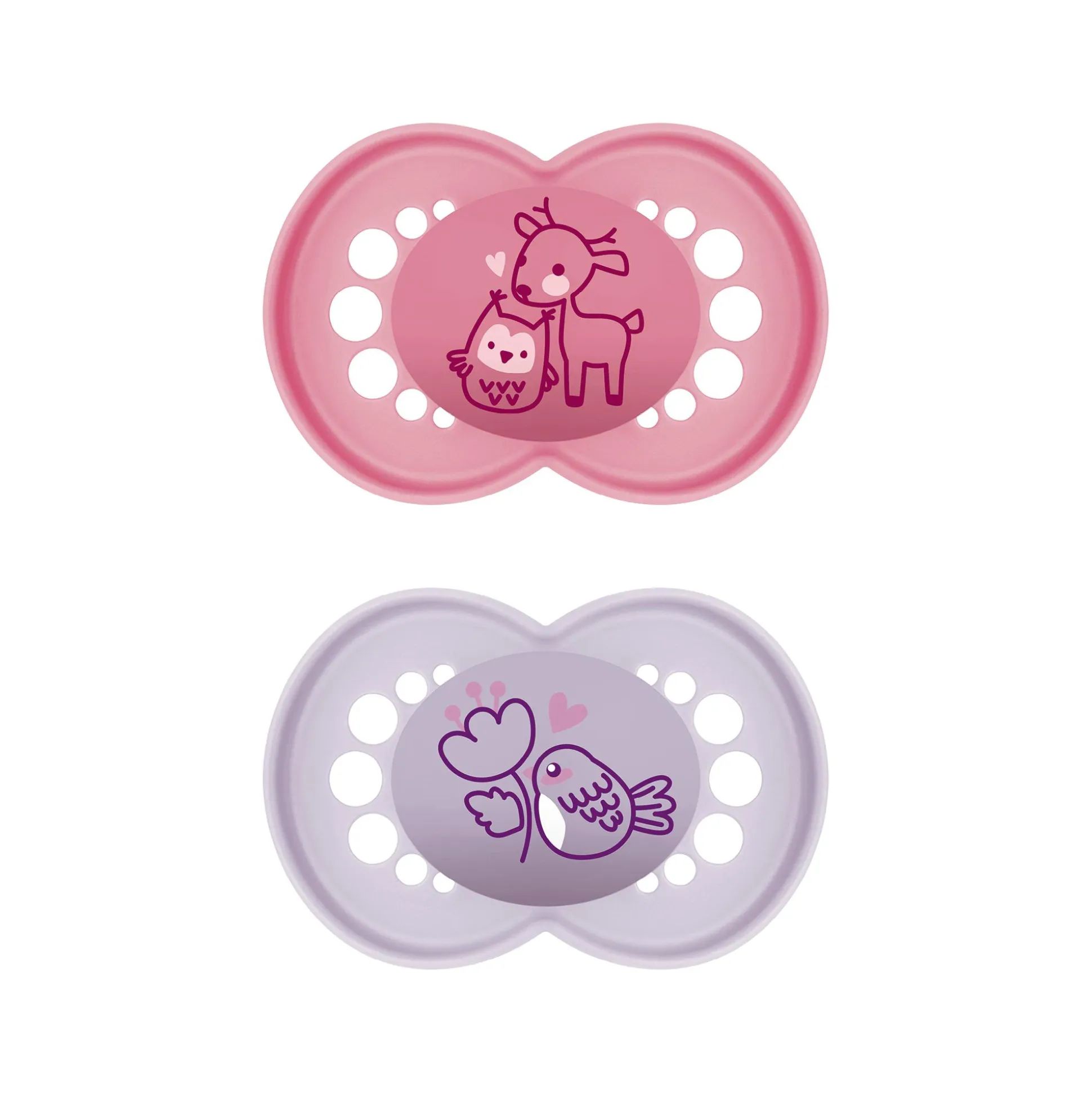 Original matt Latex 6 - 16 Monate 2 Stück Reh/Vogel