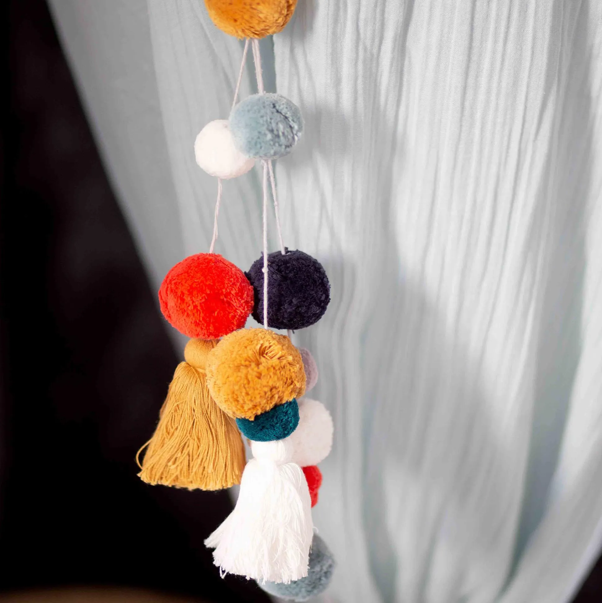 Pompom und Tassel Anhänger