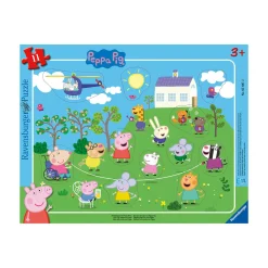 Rahmenpuzzle Seilspringen mit Peppa Wutz