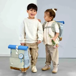 Rolltop-Kinderrucksack Sunny Explorer Blau