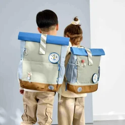 Rolltop-Kinderrucksack Sunny Explorer Blau