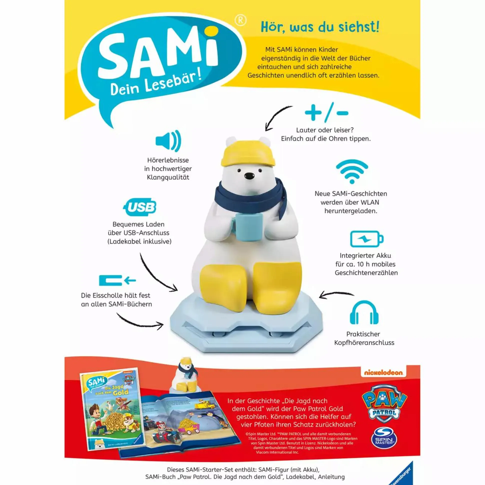 SAMi dein Lesebär Starter Set - PAW Patrol