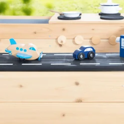 Sandkasten mit Straße Herd und Spielwanne