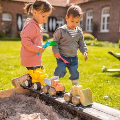 Sandkasten mit Straße Herd und Spielwanne