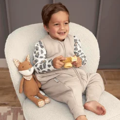 Schlafsack-Overall Slub Greige 80 cm