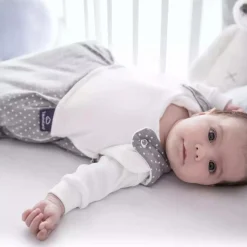 Schlafsack-Set LIEBMICH Pünktchen grau 50/56