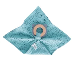 Schmusetuch mit Beißring Eisbär Elia