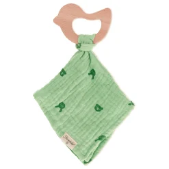 Schmusetuch mit Holz-Beißring