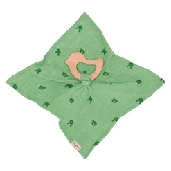 Schmusetuch mit Holz-Beißring