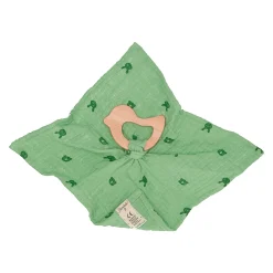 Schmusetuch mit Holz-Beißring