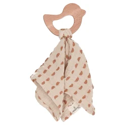 Schmusetuch mit Holz-Beißring