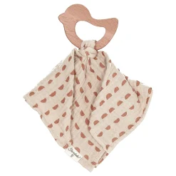 Schmusetuch mit Holz-Beißring