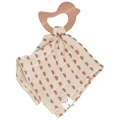 Schmusetuch mit Holz-Beißring