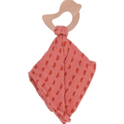 Schmusetuch mit Holz-Beißring