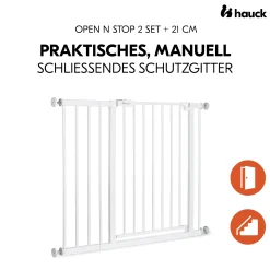 Schutzgitter-Set Open N Stop 2 mit 21 cm Verlängerung White