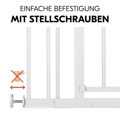 Schutzgitter-Set Open N Stop 2 mit 9 cm Verlängerung White