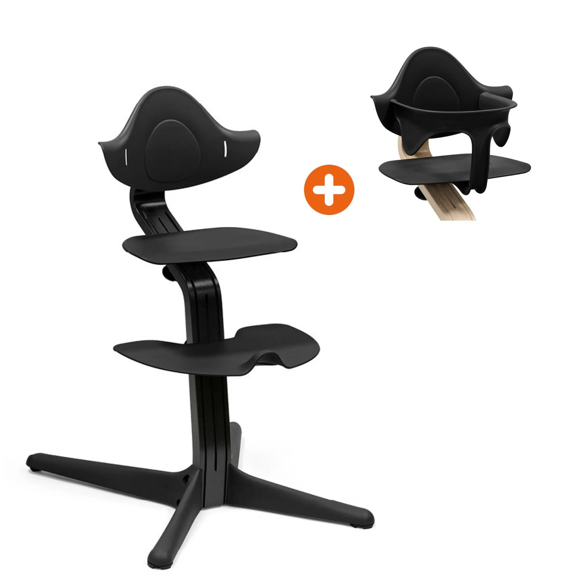 Set Nomi® Stuhl Black mit Baby Set