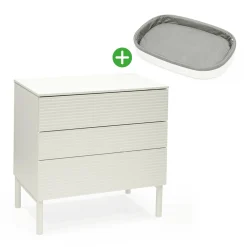 Set Sleepi™ Kommode White Teil 1 & 2 mit Sleepi™ Wickelaufsatz