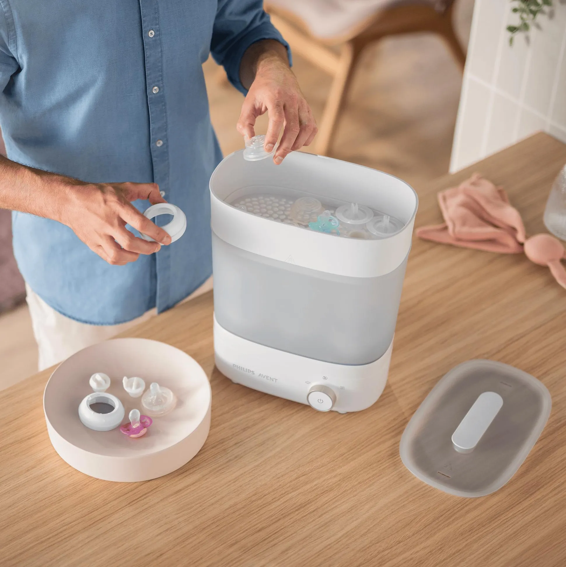 Set Sterilisator Premium SC 293/00 mit Flaschen Starter-Set SCD837/12