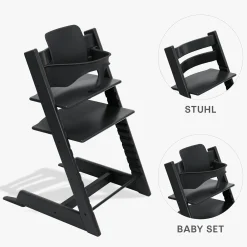 Set Tripp Trapp® Schwarz mit Baby Set