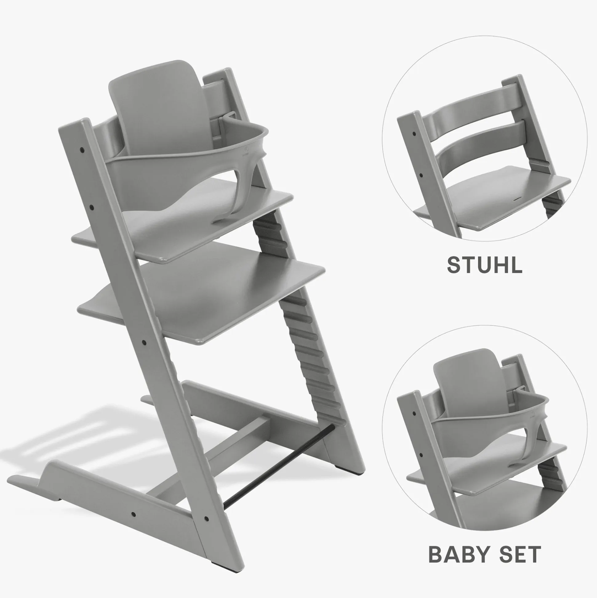 Set Tripp Trapp® Storm Grey mit Baby Set
