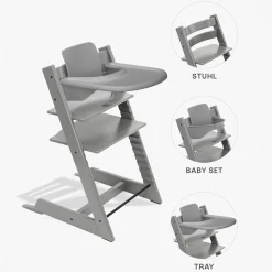 Set Tripp Trapp® Storm Grey mit Baby Set und Tablett