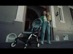 Set YOYO³ Gestell Black mit 0+ Neugeborenen-Set Ginger