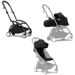 Set YOYO³ Gestell Black mit 0+ Neugeborenen-Set und 6+ Farbpaket Black