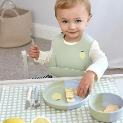 Silicone Bib Happy Fruits Lemon Olive Olive Olive Olive