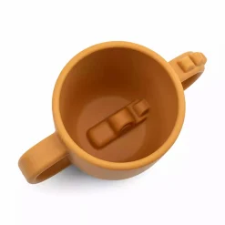 Silikon-Becher Peekaboo Croco Senfgelb