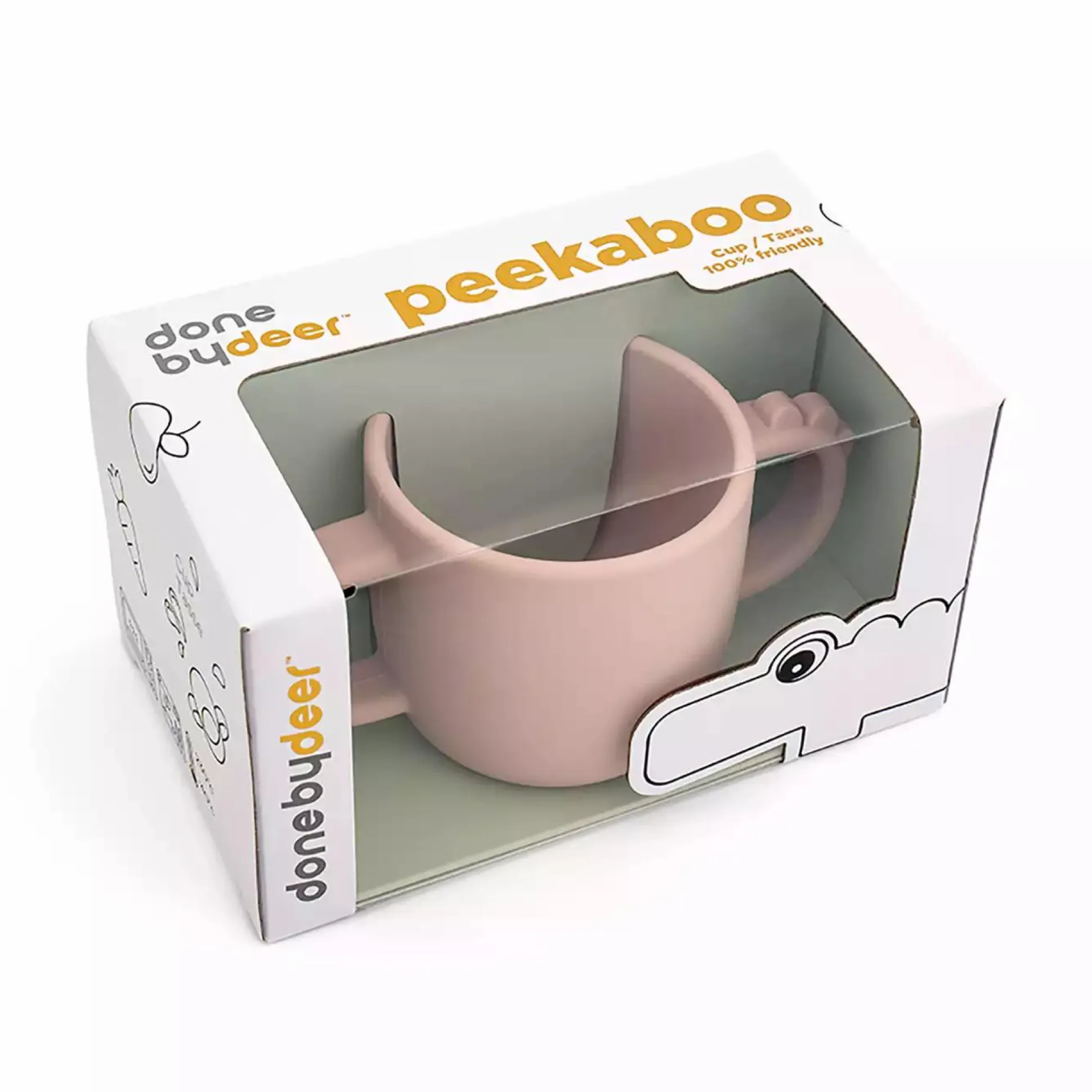 Silikon-Becher Peekaboo Croco Rosa