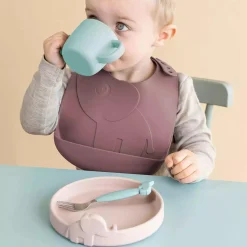 Silikon-Becher Peekaboo Croco Blau