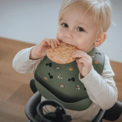 Silikon-Lätzchen Löwe Olive