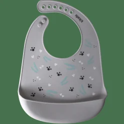 Silikon-Lätzchen Panda Grau