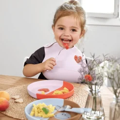 Silikonteller Happy Rascals Heart Lavender