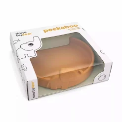 Silikon-Teller Peekaboo Elphee Senfgelb