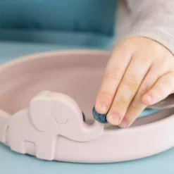 Silikon-Teller Peekaboo Elphee Rosa