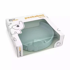 Silikon-Teller Peekaboo Elphee Blau