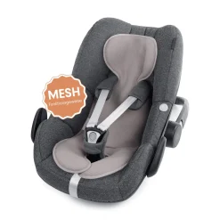 Sitzauflage COOLAIR Waffelpiqué Natur/Grau Gr. 0+