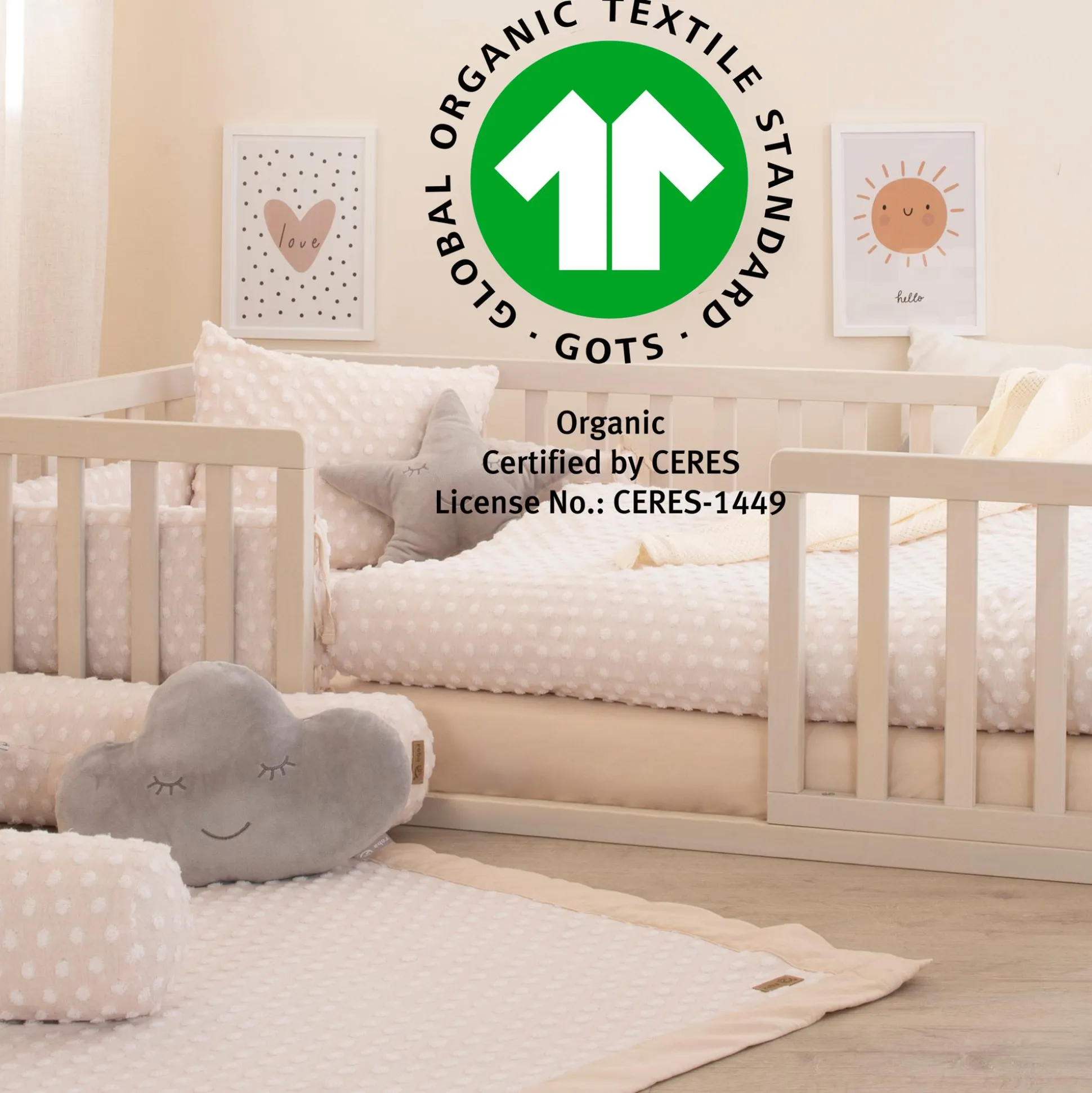 Spannbettlaken Frosty Almond 45 x 90 cm