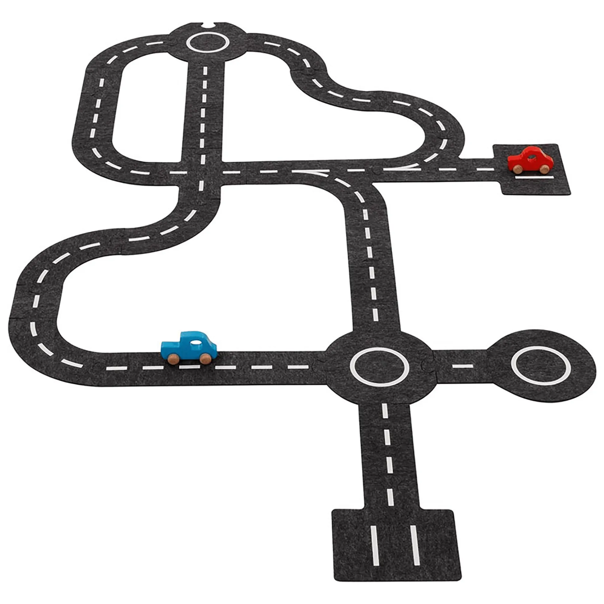 Spielstraße mit 2 Fahrzeugen