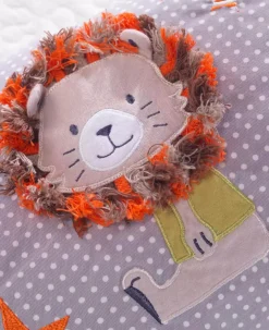 Stillkissen Knisterlöwe grau