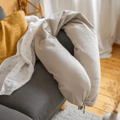 Stillkissen Musselin Greige