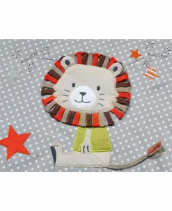 Stillkissenbezug Knisterlöwe grau